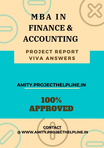 AMITY MBA FINANCE & ACCOUNTING PROJECT