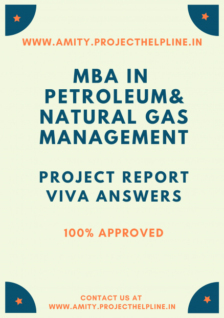 AMITY MBA PETROLEUM AND NATURAL GAS PROJECT