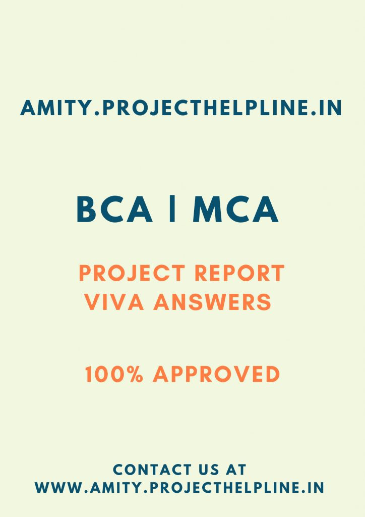 Amity Project Synopsis Sample Archives - Amity.projecthelpline.in
